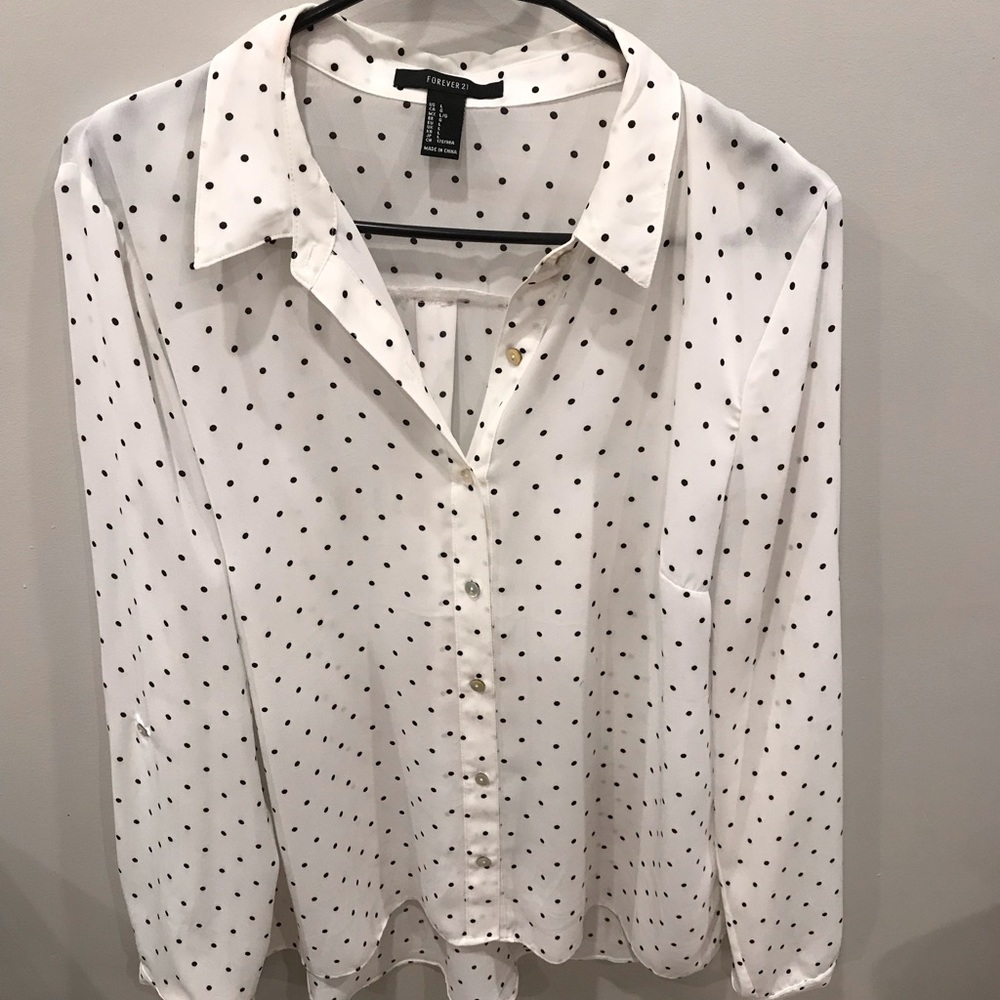 Cute work polka dot shirt